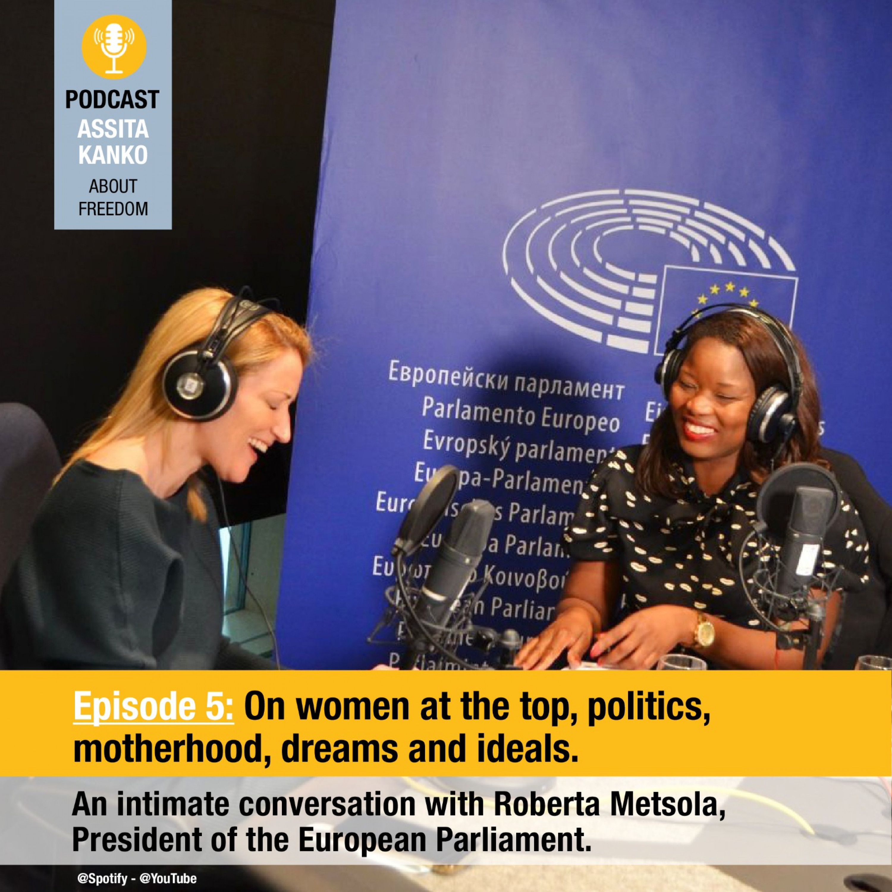 4. Women at the top, politics, motherhood, dreams and ideals - a conversation with Roberta Metsola. episode artwork
